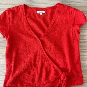 Madewell Red Knot Top